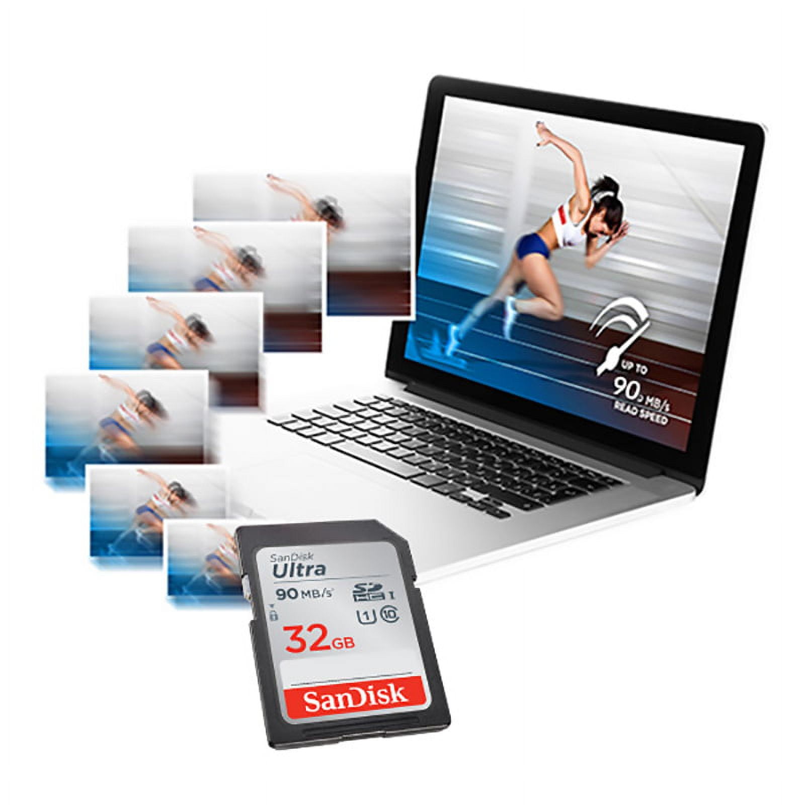 Sandisk 32GB 90Mb/S Ultra Class 10 UH-1 SDHC/SDXC Memory SD Cards