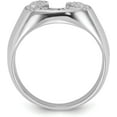 thumbnail image 2 of Solid 14k White Gold Polished Mens Diamond Horseshoe Ring Mounting no stones included, 2 of 5