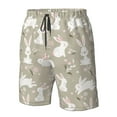 thumbnail image 4 of Logiee Rabbit And Flower Print Mens Swim Trunks Quick Dry Board Shorts,Breathable Hawaii Beach Shorts Swimwear Bathing Suits-XX-Large, 4 of 6