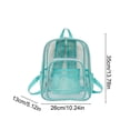 thumbnail image 3 of AYktou Clear Backpack for Stadium Approved, 10×5×14 Inch PVC Waterproof Clear Bag with Adjustable Straps & Mesh Side Pocket, Transparent Backpack Daypack for Concerts, Sports, Games, Festivals, 3 of 6