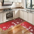 thumbnail image 3 of Kitchen Rugs Sets Of 2,Red Christmas Snowflake Pattern Anti Fatigue Kitchen Mat Rugs Non Slip Washable,Decorative Kitchen Floor Mats for Kitchen,Sink,Laundry,17"X47", 3 of 5