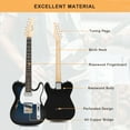 thumbnail image 3 of GLARRY Semi-Hollow Electric Guitar Rosewood Fingerboard with Bag Beginner Dark Blue, 3 of 7