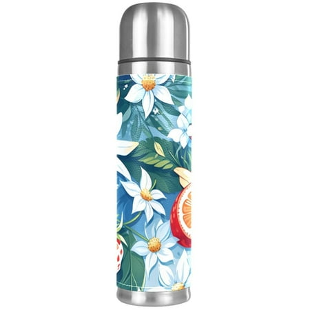 

HOHODIY Stainless Steel Vacuum Thermos Bottle Painted Insulated Bottle 18 oz Leak Proof Water Bottle for Keeping Liquids Hot or Cold for Up to 24 Hours Fruit Party