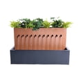 thumbnail image 2 of 3.25' Bronze and Gray Two-toned Zinc Metal Fountain with Planter, 2 of 6