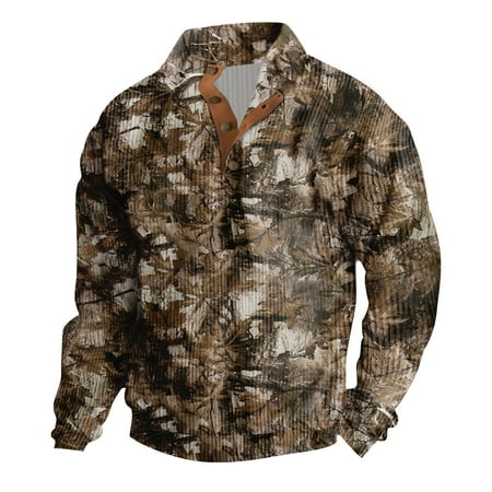 Men s Camouflage Hunting Jacket with Waterproof Fabric and Adjustable Cuffs for Outdoor Activities and Sports