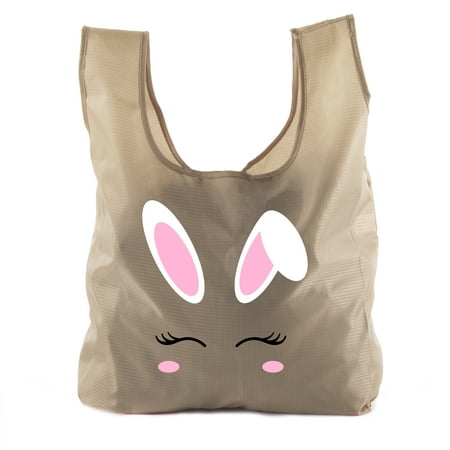 Easter Basket Bags Bulk Reusable Grocery Egg Hunt Tote Bunny Face