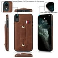 thumbnail image 3 of for iPhone XR Case, Lightweight Premium PU Leather iPhone XR Wallet Case with Card Holders Protective Case for iPhone XR Adjustable Stand,Brown, 3 of 7
