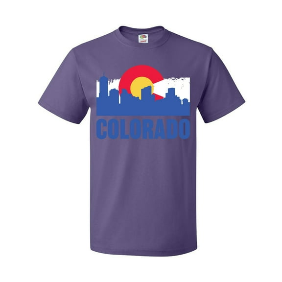 Inktastic Colorado Flag and Skyline T-Shirt