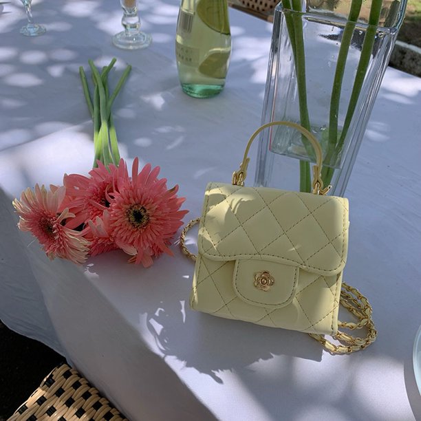 Bolso pequeño de verano para mujer, estilo socialité, portátil, cuadrado, pequeño, con cadena de rombos, bolso de mensajero que combina con todo