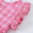 thumbnail image 5 of XXWXYD Girls Floral Print Fairy Dress Summer Casual Wear, Soft Cotton Baby Girl Dress with Ruffled Sleeves, Cute Toddler Dresses for Outdoor Play & Daily Outfits, 5 of 8