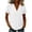 *White, variant on VBVC Women's Cotton Shawl Collar Blouse , Ladies' V-Neck Short Sleeve Casual Top , Breathable Everyday Summer Shirts For Women,Army Green,S-2XL
