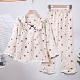 thumbnail image 5 of LIIPEE Heart Graphic Pajamas For Girls Long Sleeve Lightweight Blouse And Pants Pajama Set 2 Piece Kids Autumn Cute Comfort Sleepwear,13-14 Years, 5 of 6