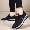 thumbnail image 6 of HTHLVMD Casual Mesh Walking Shoes, Lace-Up Comfort Sneakers, Breathable Knit Upper, Women's Running Shoes, Breathable Soft-Soled Low-Top Walking Training Shoes, Comfortable Outdoor Sports, Black 5, 6 of 9