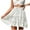 White, variant on Women's Mini Skirt Elastic Waist – Cute Layered Short Skirt with Bows, Pleated Hem, Summer Skirts for Women Girls Brown XXXL