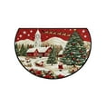 thumbnail image 2 of Mecorevxz Christmas Decorations,Half Round Doormat Non Slip Indoor Outdoor Entrance Semi Circle Area Rug Washable Half Moon Rug Front Floor Mat for Christmas Decor（D）, 2 of 7