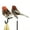 Red 2pcs, variant on Kripyery  2pcs Fake Sparrow Artificial Foam Birds Feather Birds,Home Garden Decoration Crafts Wedding Indoor Outdoor False Animal Bird for Courtyard