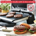 thumbnail image 5 of T-Fal, Electric Grill, OptiGrill Stainless Steel XL 6 Servings 9 Intelligent Automatic Cooking Modes 1800 Watts Nonstick Removable Plates, Dishwasher Safe, Panini Press Sandwich Maker, 5 of 5