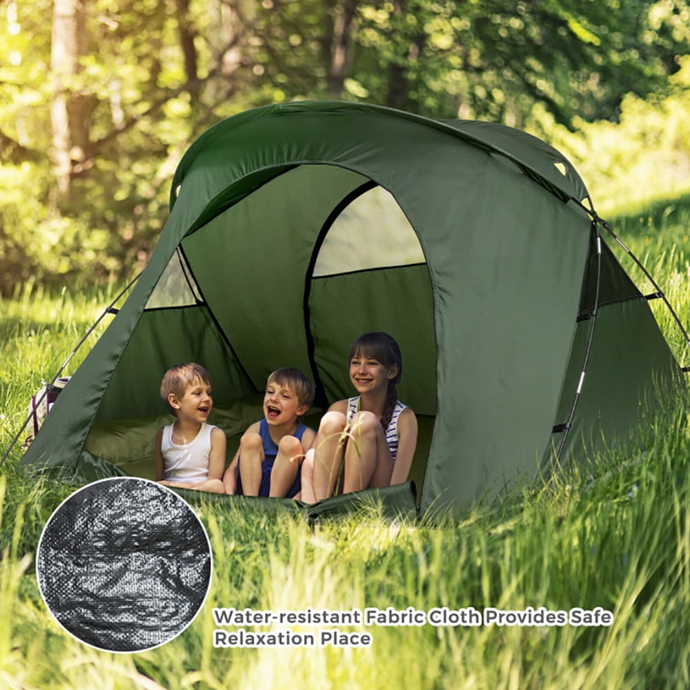 Aimee Lii 2-Person Outdoor Camping Tent with External Cover, Easy Set Up Camping Tents Shelter, Green
