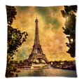 thumbnail image 1 of BOSDECO Beautiful Eiffel tower in Paris Zippered Pillow Case 20x20 inches Two Sides Printing, 1 of 1