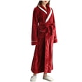thumbnail image 3 of Baberdicy Robes for Women Robe Flannel Unisex Hotel Men Women Robe Unisex, 3 of 9