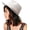1 Pc Fedora Hat: Beige, variant on Women Classic Felt Fedora Wide Brim Floppy with Belt Buckle Panama Hat