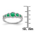 thumbnail image 5 of Primal Gold 14 Karat White Gold Lab Created Emerald and Diamond Ring, 5 of 5