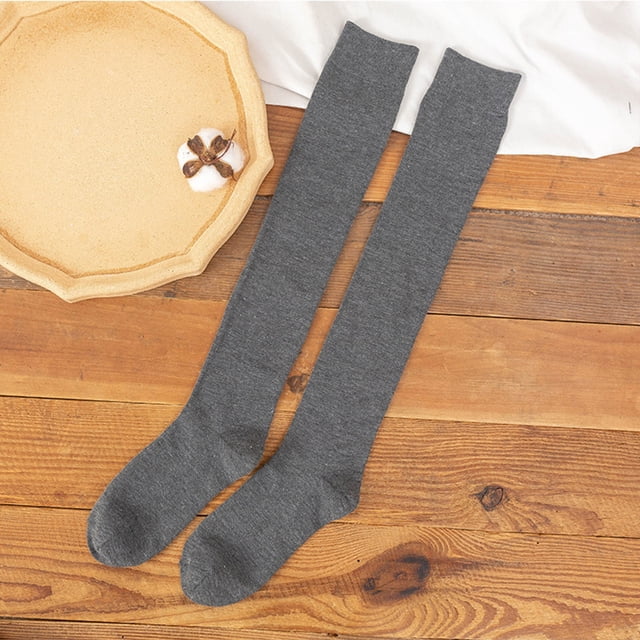 Under $5 Stockings Multi-color Womens Long Socks Pure Color Socks Heap Heap Socks