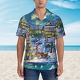 thumbnail image 2 of Sikiie Christmas Tree Print Men's Hawaiian Shirt, Summer Beach Button Pocket Short Sleeve T-Shirt,XX-Large, 2 of 7