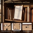 thumbnail image 2 of Unique Bargains Rounded Edge Minimalist Plastic Photo Frame Walnut Wood Color 4" x 6", 2 of 6