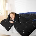 thumbnail image 3 of Castle Fairy Blue Ice Cream Drip King Size Comforter Sets 3pcs, Starry Sky Comforters King Size,Black Reversible,1 Comforter and 2 Pillowcases, 3 of 6