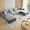 Gray, variant on 168" Cloud Modular Sofa, Oversized Sectional Couch with Washable Linen Fabric Covers, U-Shaped Deep Seat Sofa with Ottoman, 6 Seater Down Filled Convertible Furniture for Living Room
