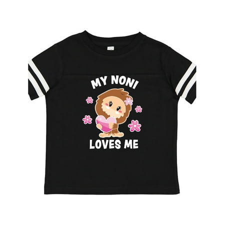 

Inktastic My Noni Loves Me with Bigfoot Gift Toddler Toddler Girl T-Shirt