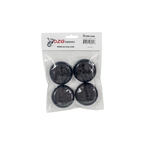 Set of (4) OZ-USA Smoke Turn Signal Lens Harley Deuce-Style Snap On Street Glide FLHX Replacement lens for OEM #68973-00