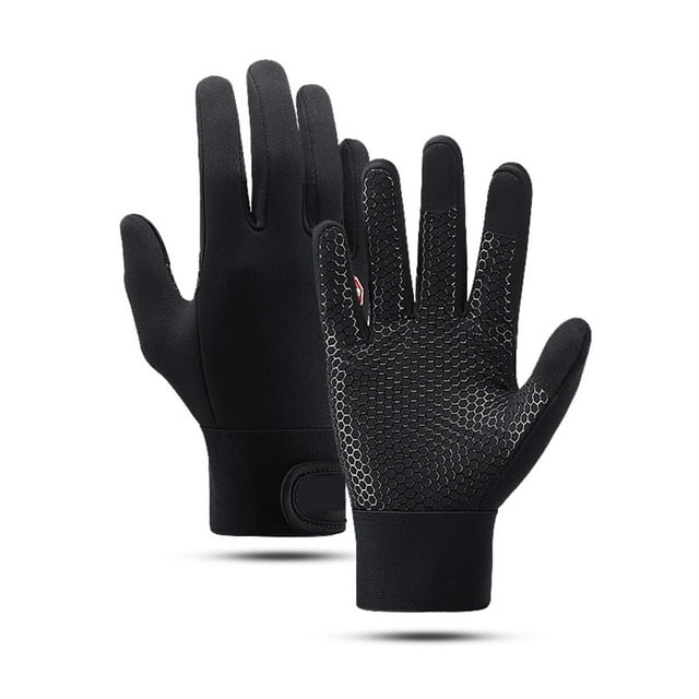 Gants d'Hiver Sport Extérieur Écran Tactile Vélo Cyclisme Course pour Hommes Femmes Coupe-Vent Simulés Chauds, Large Utilisation
