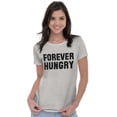thumbnail image 3 of Forever Hungry Hangry Foodie Geek Womens Fitted Plus Size Graphic Tee Brisco Brands 2X, 3 of 5