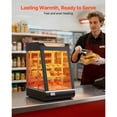 thumbnail image 2 of KFFKFF 3-Tier Commercial Food Warmer Display, 800W Countertop Warmer with LED Lighting, Adjustable Shelves, 86℉~185℉ Steam Heating, 60 Qt / 57L Capacity for Burgers, Pizza, Bread, and Fried Chicken, 2 of 9