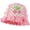 Cherry Pink, variant on Crochet Bucket Hat for Women Handmade Floral Hat Portable Knitted Elastic Cute Beach Hat for Vacation Traveling