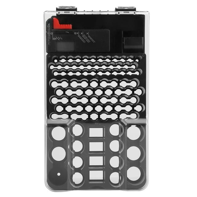 Boîte de Rangement pour Organisateur de Batterie Portable avec Testeur de Batterie