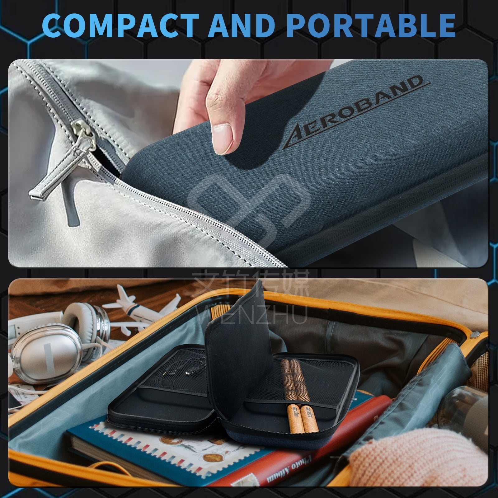 AeroBand PocketDrum 2 PLUS Travel Carrying Bag with Storage AeroBand PocketDrum 2 PLUS Travel Carrying Bag with Storage