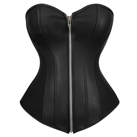 JULMCOMO Corset Tops for Women  Bustier Shapewear Lingerie  Floral Black Lace Trim Waist Push Up Bodysuit Bustier Top Black 5XL