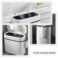 thumbnail image 4 of unbranded Kitchen Trash Can White with Press Lid for Home Easy to Clean and Space Saving, 4 of 8