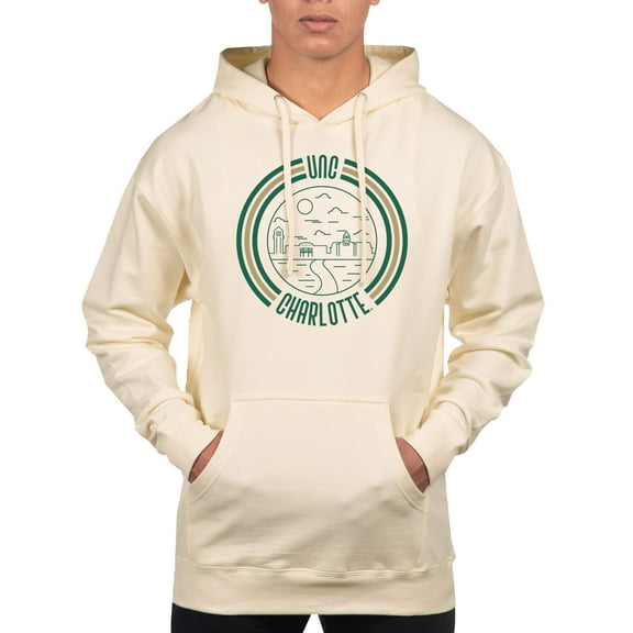 Men's Uscape Apparel Cream Charlotte 49ers Standard Pullover Hoodie