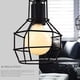 thumbnail image 4 of Lámpara colgante estilo loft industrial retro, lámpara de cesta de metal vintage negra con casquillo E26, lámpara colgante industrial para cafetería, bar y club, 4 of 5