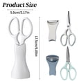 thumbnail image 3 of Blue 2 in 1 Kitchen Scissors Vegetable Peeler, Multipurpose Stainless Meat Shears, Herb Scissors with Bottle Opener, 3 of 4