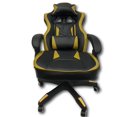 thumbnail image 2 of ViscoLogic Saloon Racing Style Swivel Home Office Gaming Chair (Black Gold), 2 of 5