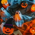 thumbnail image 6 of (1) Halloween Tinsel Pumpkin Decorations with Witch Hat, 14 x 9 Inch Glitter Jack-O’-Lantern Wall Hanging Decor Indoor Outdoor Porch Door Window Yard Party Haunted House Decoration, 6 of 7