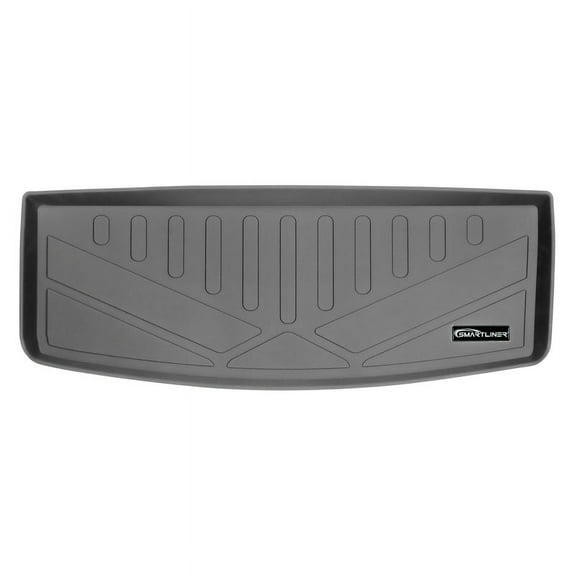 SMARTLINER Cargo Trunk Liner Floor Mat Behind 3rd Row Seat Grey Compatible With 2020-2021 Cadillac XT6 with 3rd Row Seats - No All Terrain