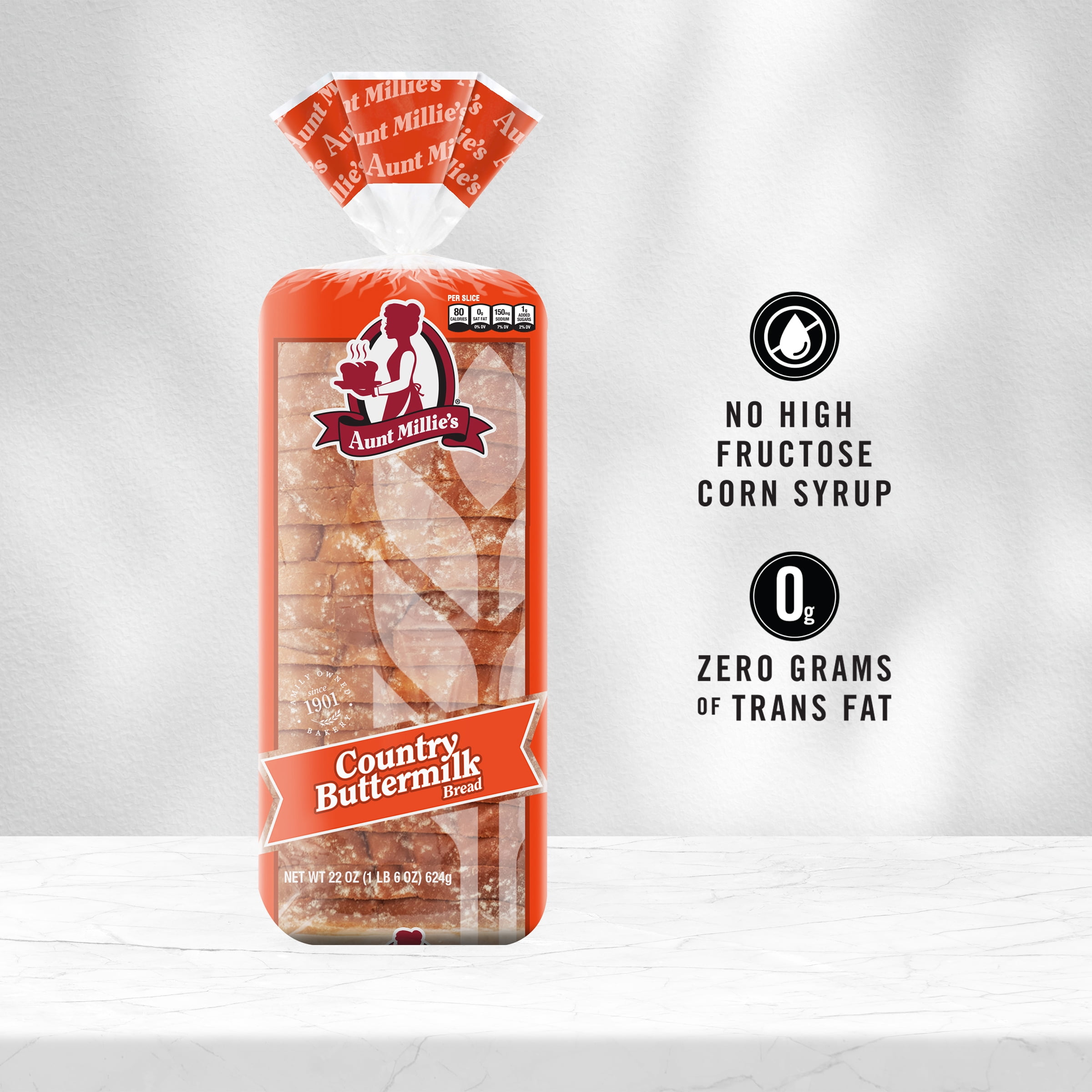 Aunt Millie's Country Buttermilk White Bread, 22 oz.
