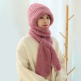 thumbnail image 3 of Joernso Winter Warm Hat with Scarf Solid Color Friendly to Skin Windproof Thickened Ear Protection Outdoor Beanie Hat for Women, 3 of 8