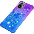 thumbnail image 6 of Phone Case for Redmi Note 10 4G,Case for Redmi Note 10S, Shiny Bling Quicksand Effect TPU Bumper Case with Four Corners Protection Cover for Redmi Note 10 4G/Redmi Note 10S, Purple Blue, 6 of 14